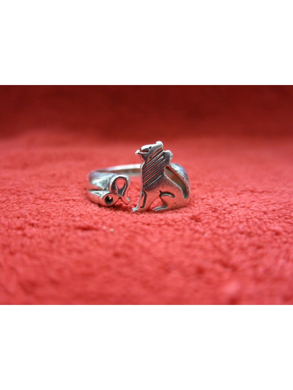 Sterling Silver Swank Lion Astrology Leo ring 8.8 grams